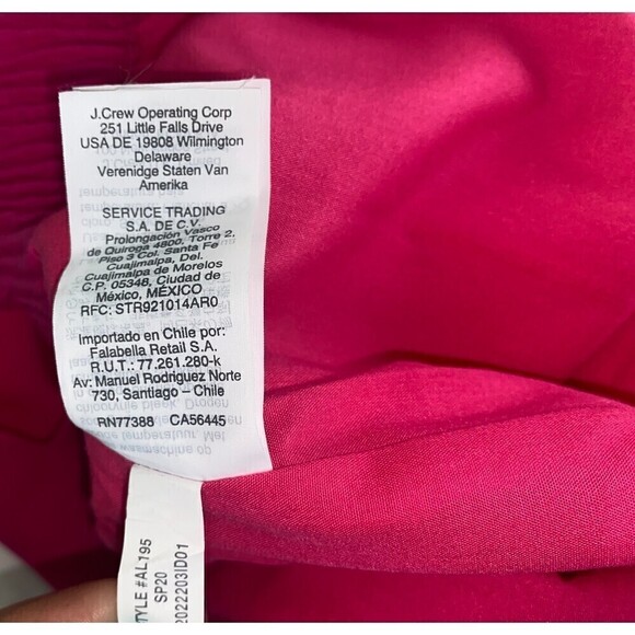 J. Crew Size 0 Scalloped Sidewalk Skirt Pink Linen Cotton Blend Lined - Picture 5 of 5